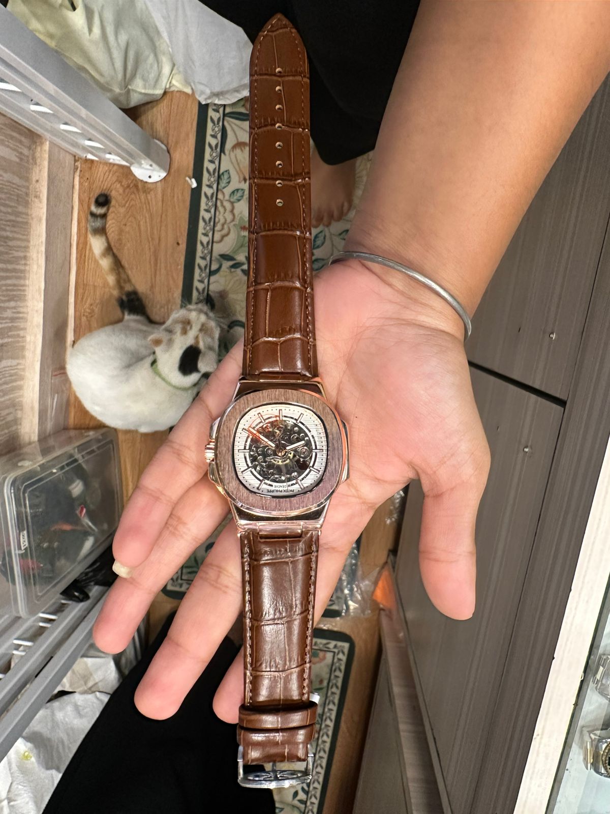 Brown Leather Belt Watch