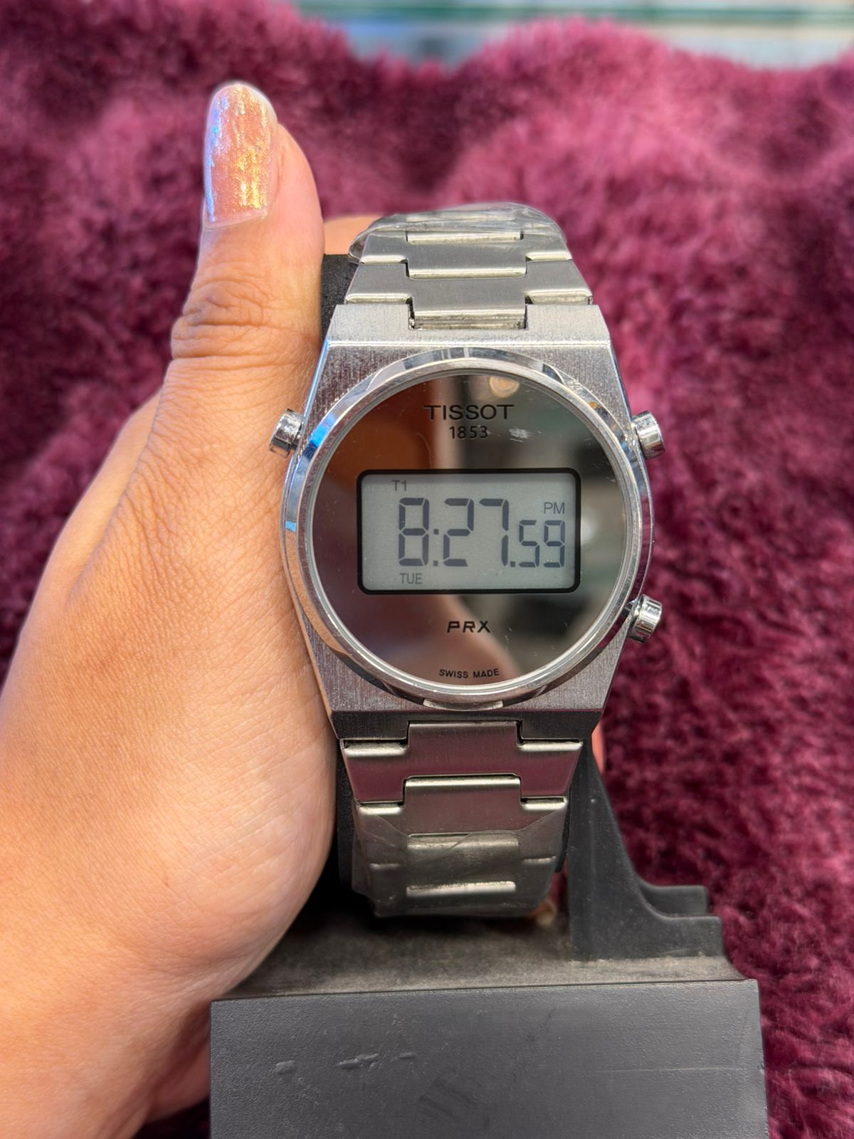 Digital Silver Watch