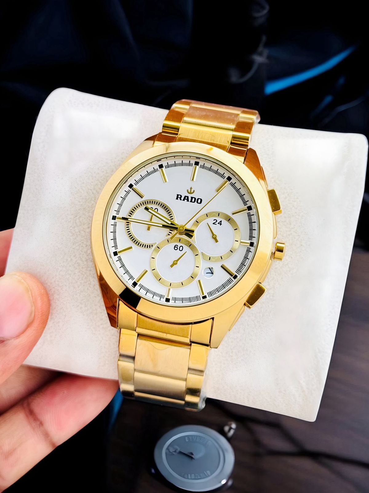 All Chrono Working Gold Watch