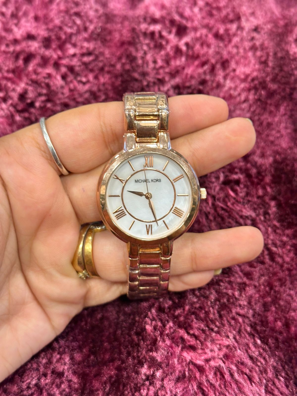 Roman White Watch