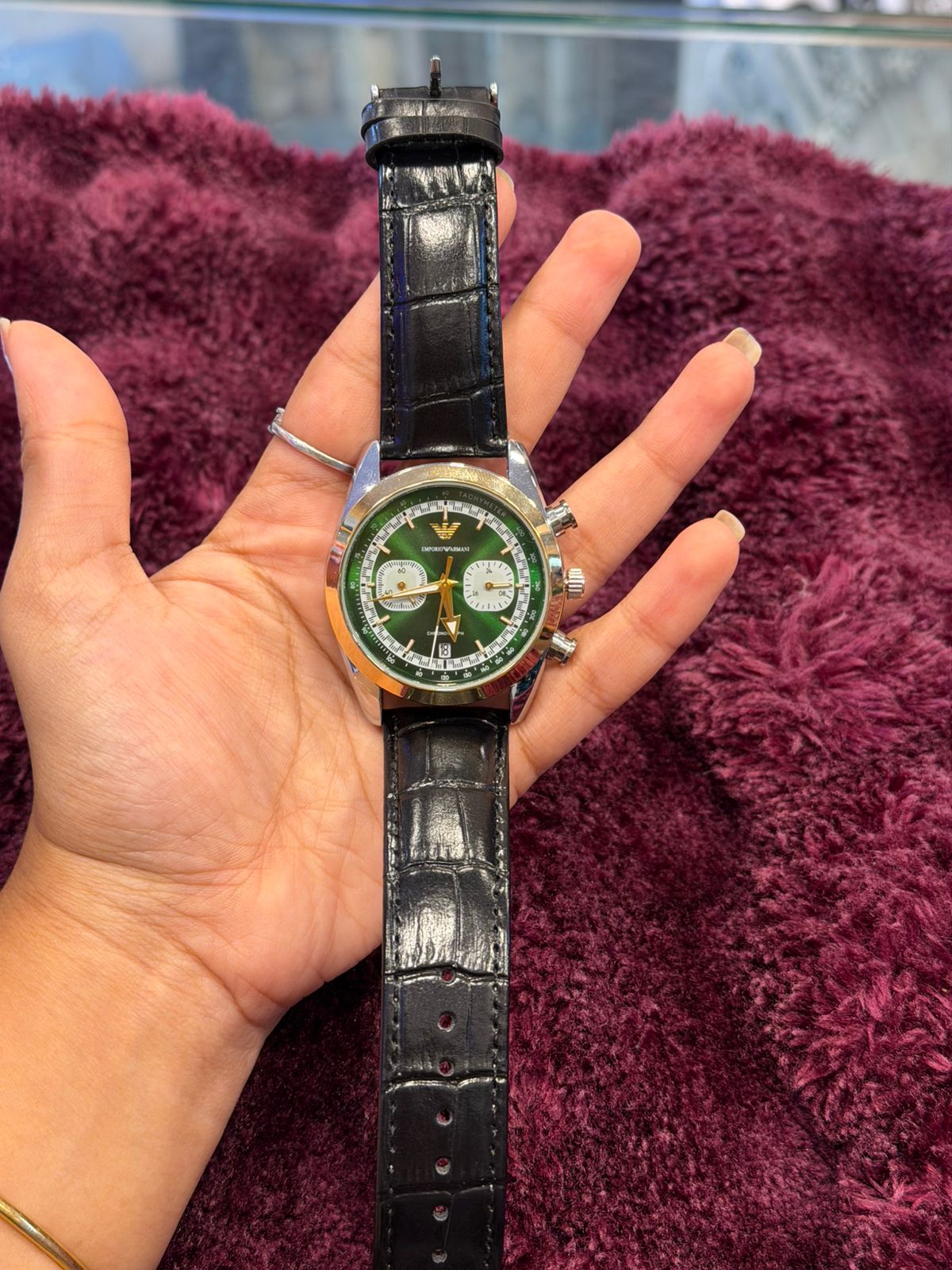 All Chrono Working Green Watch