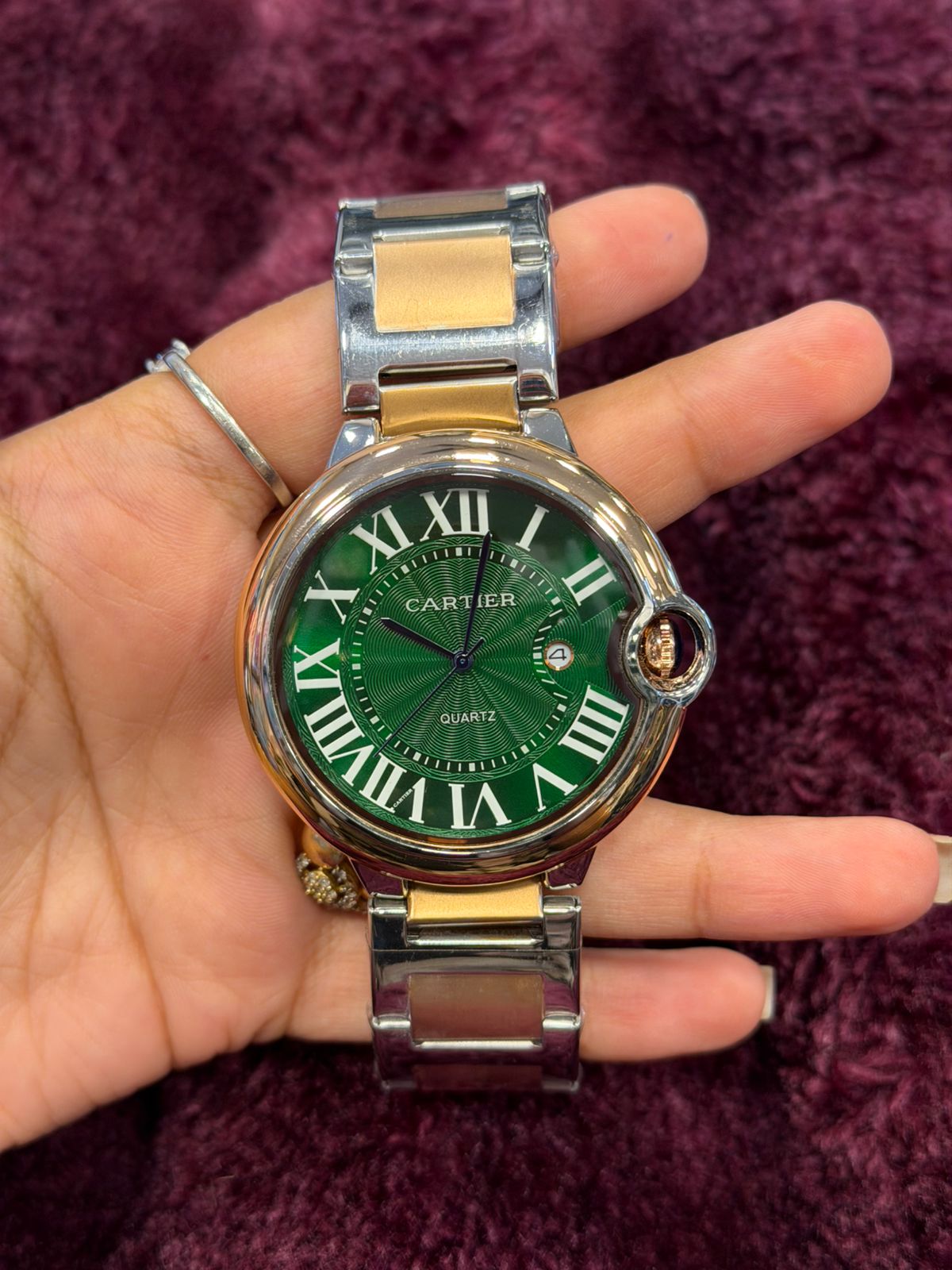 Roman Green Watch