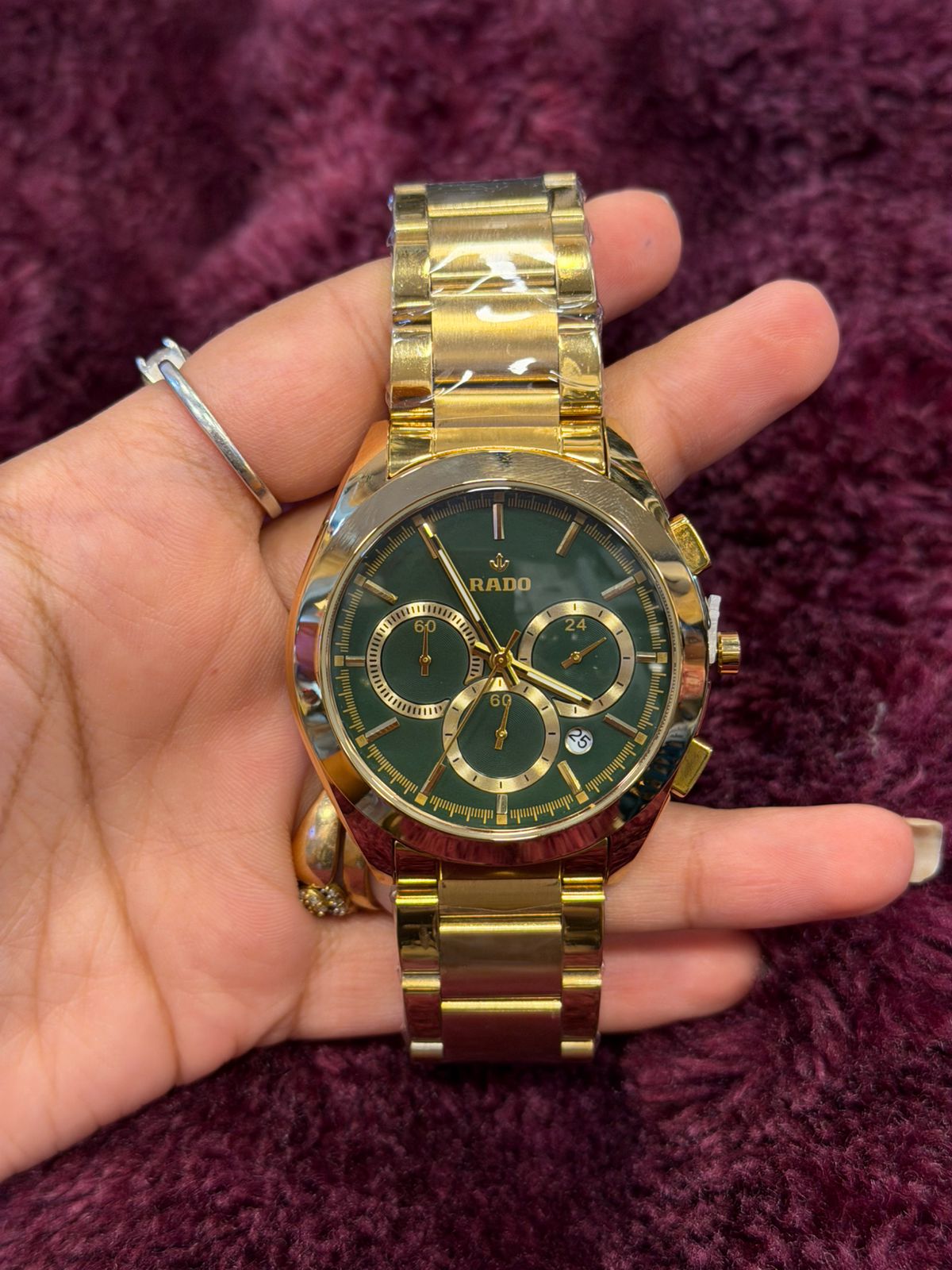 All Chrono Working Gold Watch